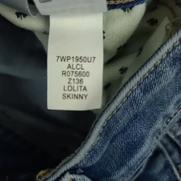 Lucky Brand Lolita Skinny Jeans Womens 2 26 Blue Denim Mid Rise Stretch - Picture 4 of 16